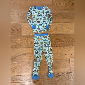 Little Sleepies Light Blue City & Vehicles Pajama Set